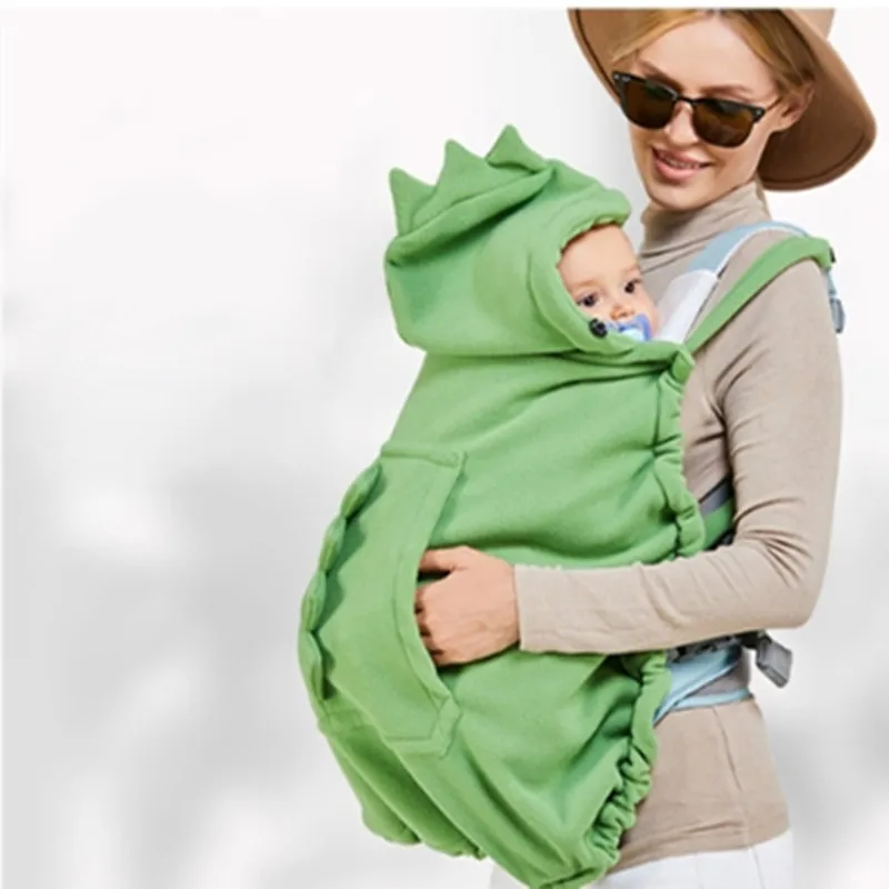 Multifunctional Baby Carrier Cover Hooded Cartoon Cloak Windproof Thicken Stroller Cover Baby Newborns Sling Wrap Backpacks