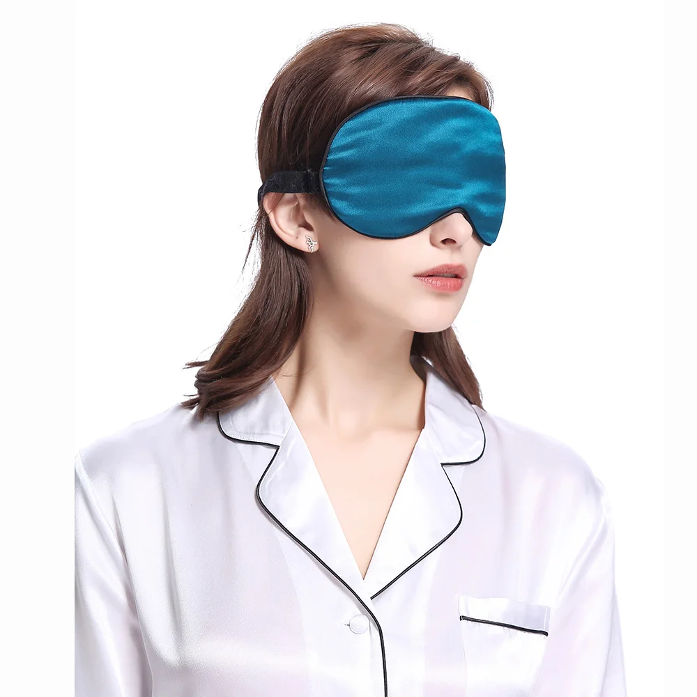 LILYSILK 19 Momme Silk Sleep Mask Eye With Black Trimming Big Sale Free Shipping