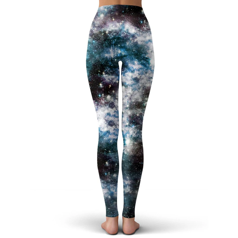 Moda w stylu Retro damskie legginsy moda 3D drukowane Party God Galaxy legginsy seksowne elastyczne kobiece obcisłe legginsy DDK23