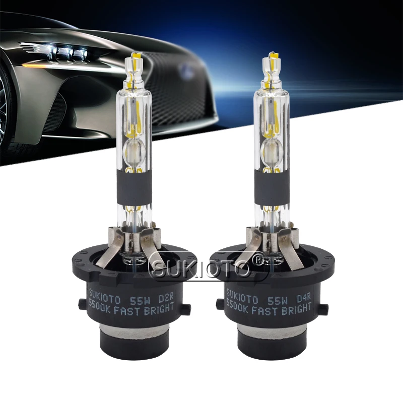 SUKIOTO JAPAN 2PCS D2S Xenon Light HID Xenon Headlight Bulb 5500K 55W 4800LM Xenon D2S Car Lamp D4S D4R Auto Lamps D2S Xenon Kit