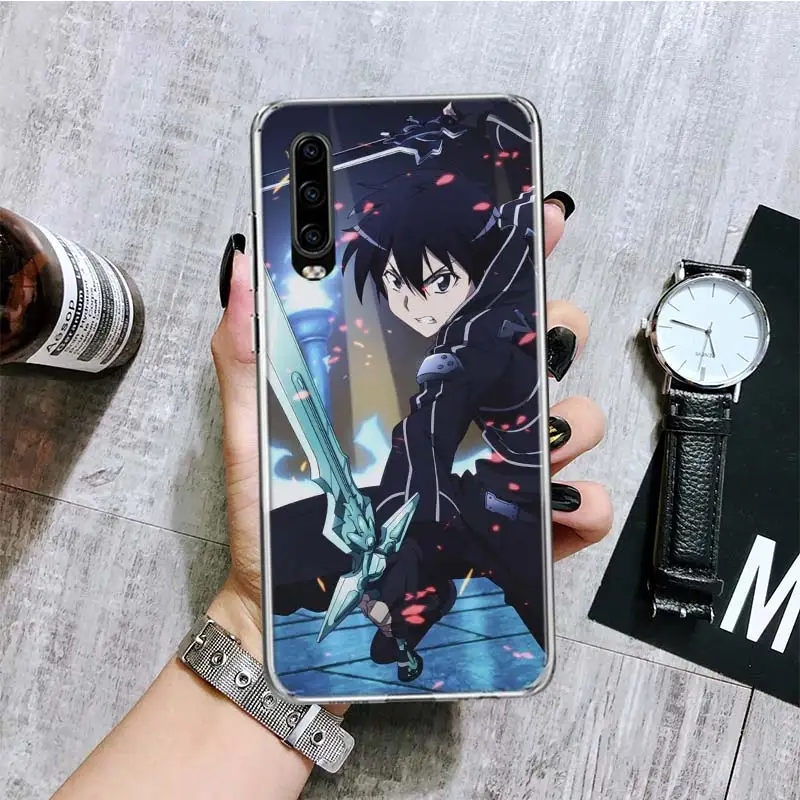 Sword Art Online Kirito Asuna Phone Case For Huawei P30 P40 P20 P10 P50 Mate 20 10 30 40 Lite Pro Plus Printing Cover Coque