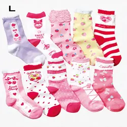 10 Pairs winter Children Girls Princess Kids Socks Cute Cartoon Cotton Socks Children Candy Color Girls Socks