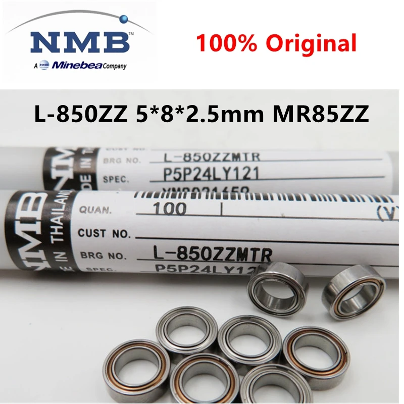

20pcs/100pcs NMB high speed bearing L-850ZZ 5*8*2.5 mm MR85ZZ miniature ball bearings 850 MR85 5x8x2.5mm