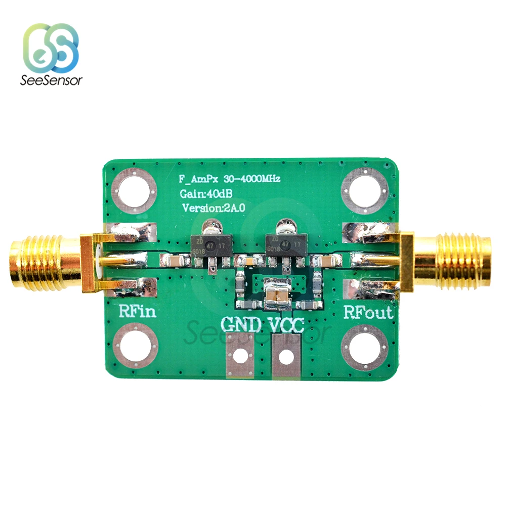 30-4000mhz RF amplificatore a banda larga guadagno 40dB amplificatore a basso rumore moduli scheda LNA DC 5V 50gigabper FM HF VHFf/UHF