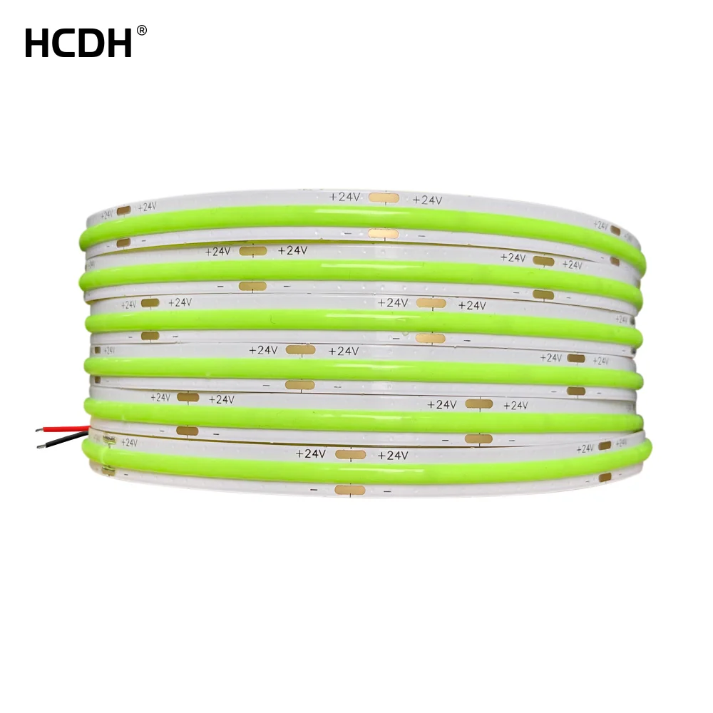 Multi-Color COB LED Strip For Bedroom Decoration Kawaii 8mm 12V 24V Colorful Light Bar LED Tape Dimmable Green Blue Pink Purple