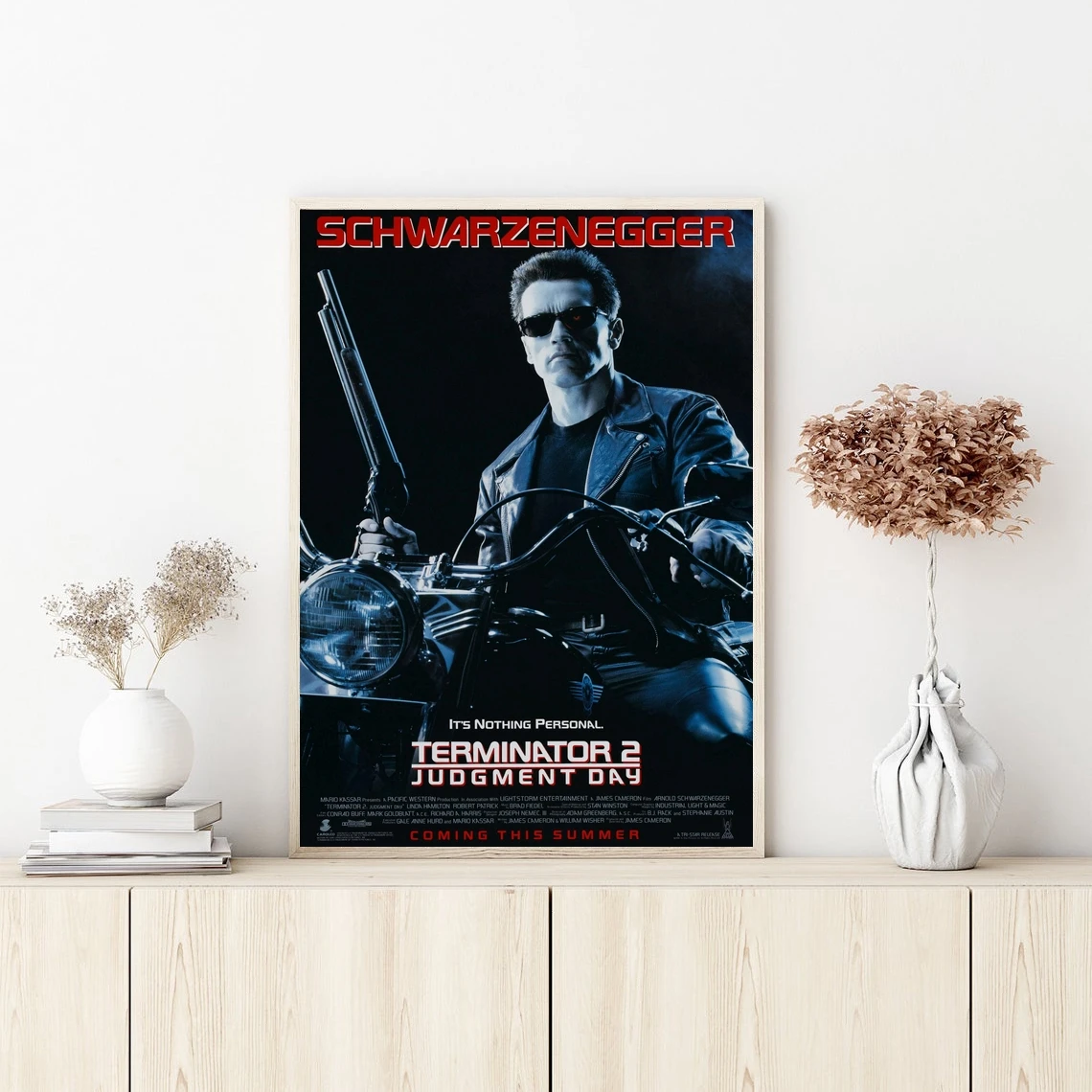 Terminator 2 Judgment Day Movie Poster Print Art Wall Canvas Painting Bedroom Living Room Home Decoration (No Frame)