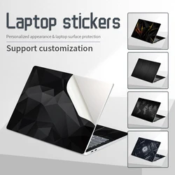 Pegatinas decorativas para ordenador portátil, pegatina de vinilo de película de piel para Notebook, cubierta geométrica negra, calcomanía para HP/Macbook/Acer, 12 