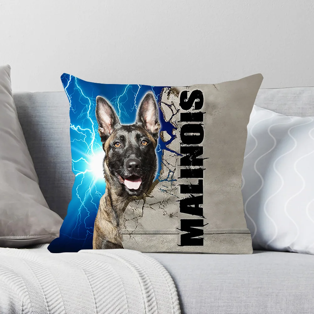 

CLOOCL Pet Dog Malinois Pillowcase Cute Animals Cushion Cover Bed Pillowcase for Car Sofa Home Decor Pillow Case Drop Shipping