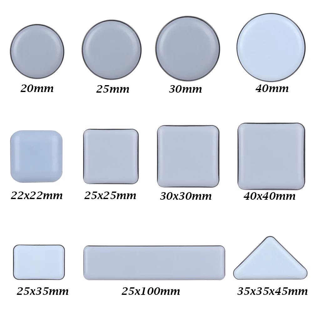 4 pezzi di gomma + resina tappetino antiscivolo per mobili Anti rumoroso protezione per pavimenti in movimento antiabrasione piedini autoadesivi per gambe facile da spostare