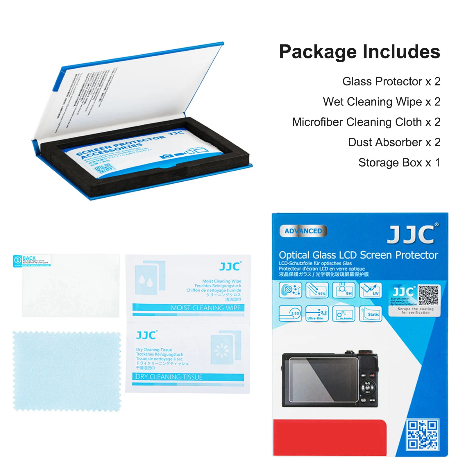 2pcs Camera Screen Protector for Sony A7C II,A7 IV,A7M4, A7CR Ultra-Thin Anti-Fingerprint Anti-Scratch Tempered Glass Protector