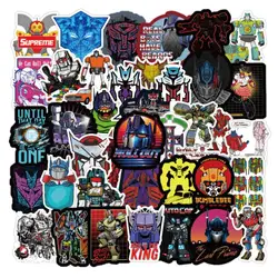 10 50pcs Transformers Stickers Robot Pegatinas Luggage Trolley Suitcase Guitar Electric Car Waterproof PVC Graffiti Sticker