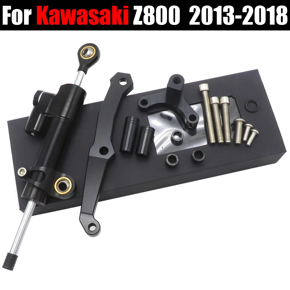 

Черный монтажный кронштейн стабилизатора рулевого демпфера с ЧПУ для Kawasaki Z800 2013-2018