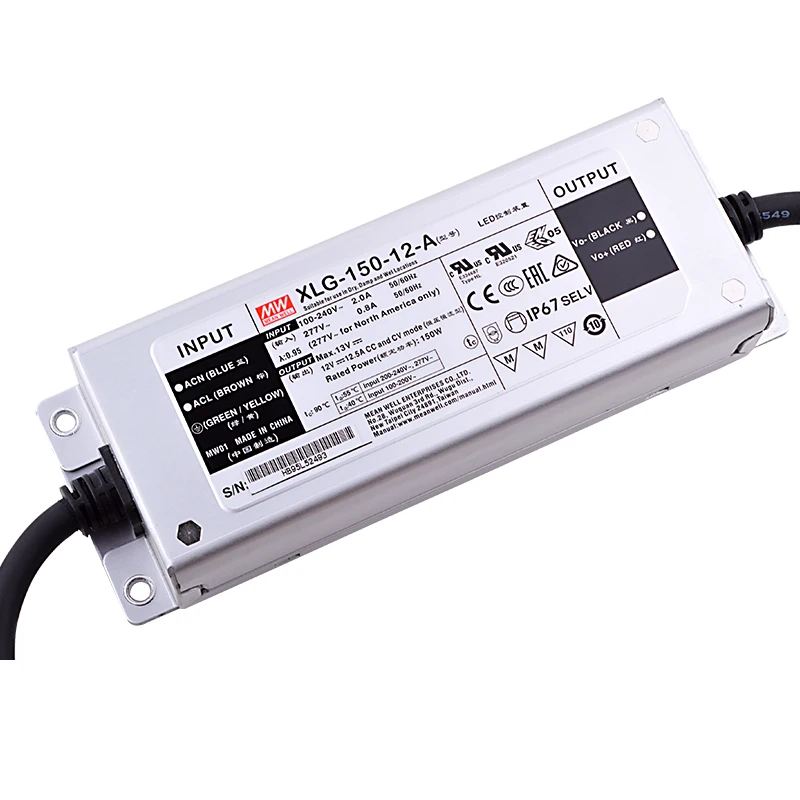 Mean Well XLG-150-12-A Skyscraper/Street lighting meanwell 150W/8.4-12v/6.5-12.5A Constant Voltage/Constant Current LED Driver