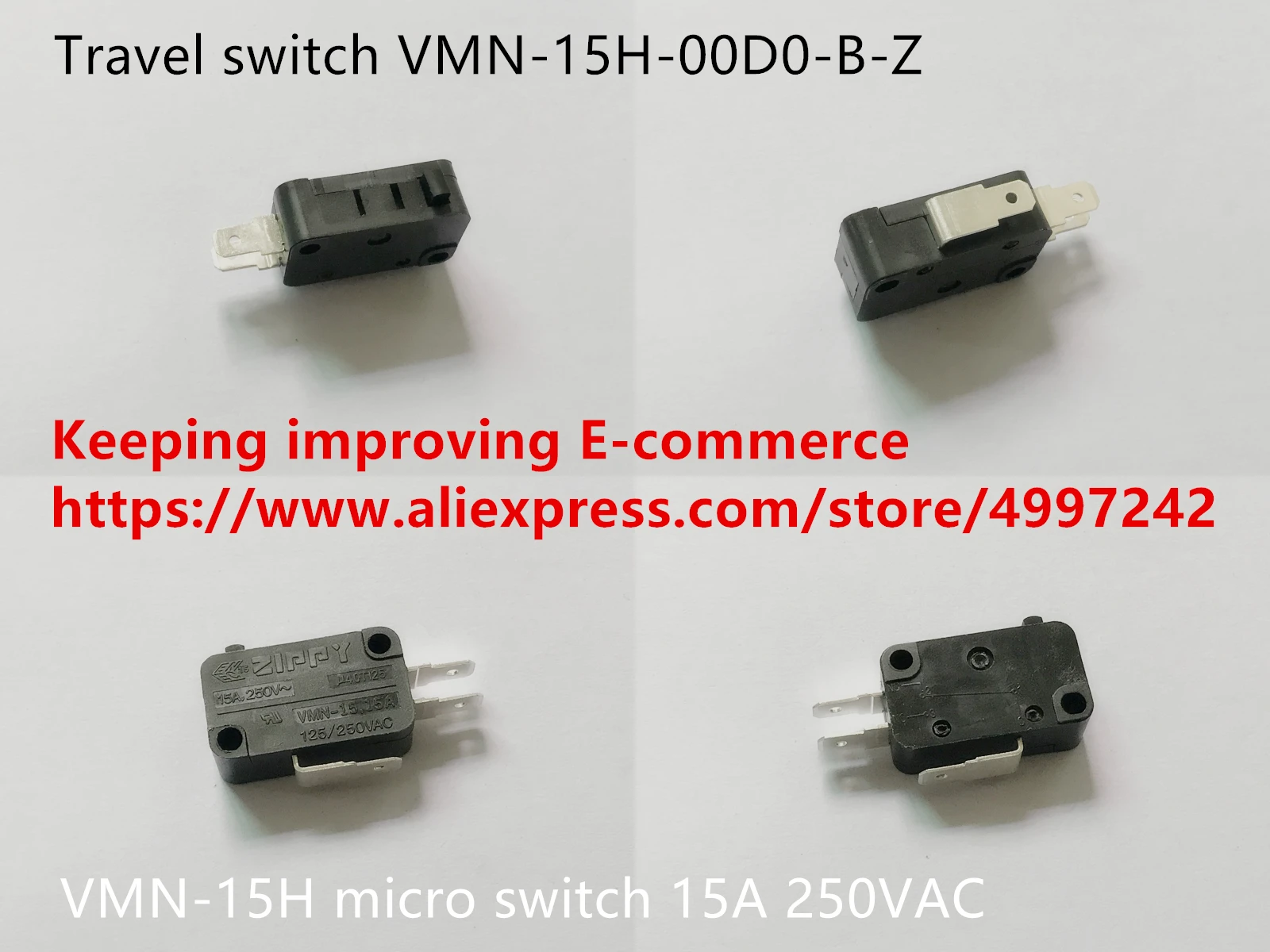 

Оригинальный новый 100% дорожный переключатель VMN-15H-00D0-B-Z, микропереключатель 15А, 250 В переменного тока