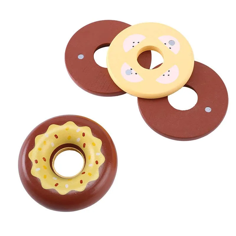 

New Wooden Magnetic Strawberry Chocolate Donut Pretend Kitchen Play Food Cutting Kids Toys For Baby kids Kitchen Toys Gift