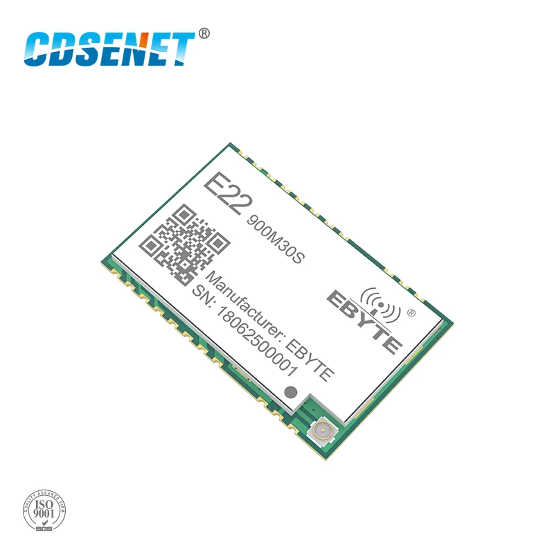 E22-900M30S SX1262 Draadloze Transceiver LoRa Module 30dBm 915MHz SMD Stempelgat IPEX 850-930MHz TCXO rf Zender Ontvanger