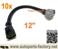 

Longyue 10pcs LZA03 to NTK 24300 Lambda O2 Sensor Adapter Wiring Harness 12"