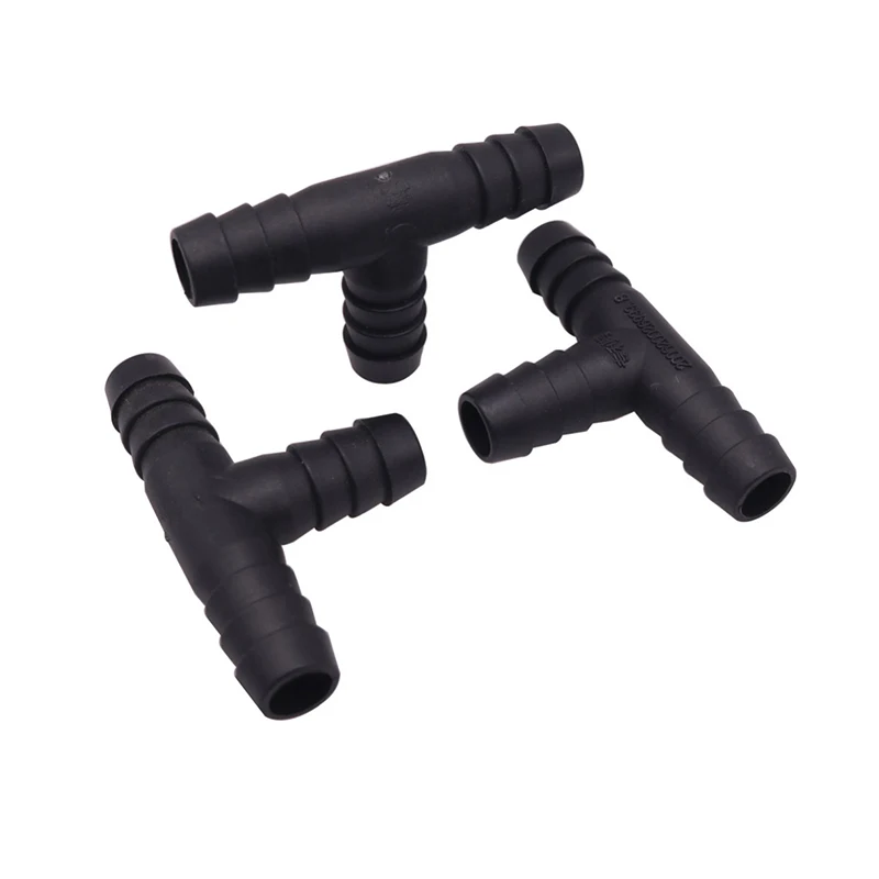 10 Pcs Tee Tube Length 55mm 12/8mm Diameter Poultry Livestock Drinking Water Installation Garden Water Connectors Watering Hose