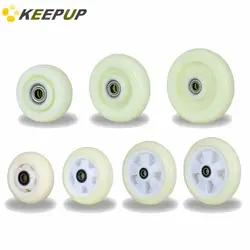 Replacement caster wheels,with bearing,white nylon,3/4/5 inch,high load capacity,wear resistance, trolley, shelf wheels