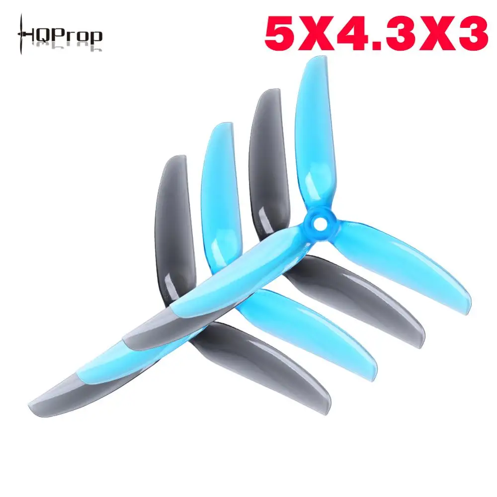 High Quality HQ 5X4.3X3 V2S 5043 5inch 3blade/tri-blade Freestyle propeller prop compatible xing e 2208 motor for FPV drone