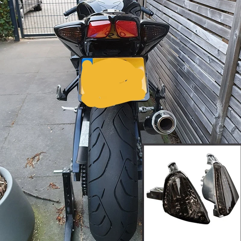 De la motocicleta indicador trasero de señal de vuelta de luz de cola para SUZUKI GSXR 600, 750, 2008-2010 09 GSXR 1000 K7 2007-2008 lente ahumado