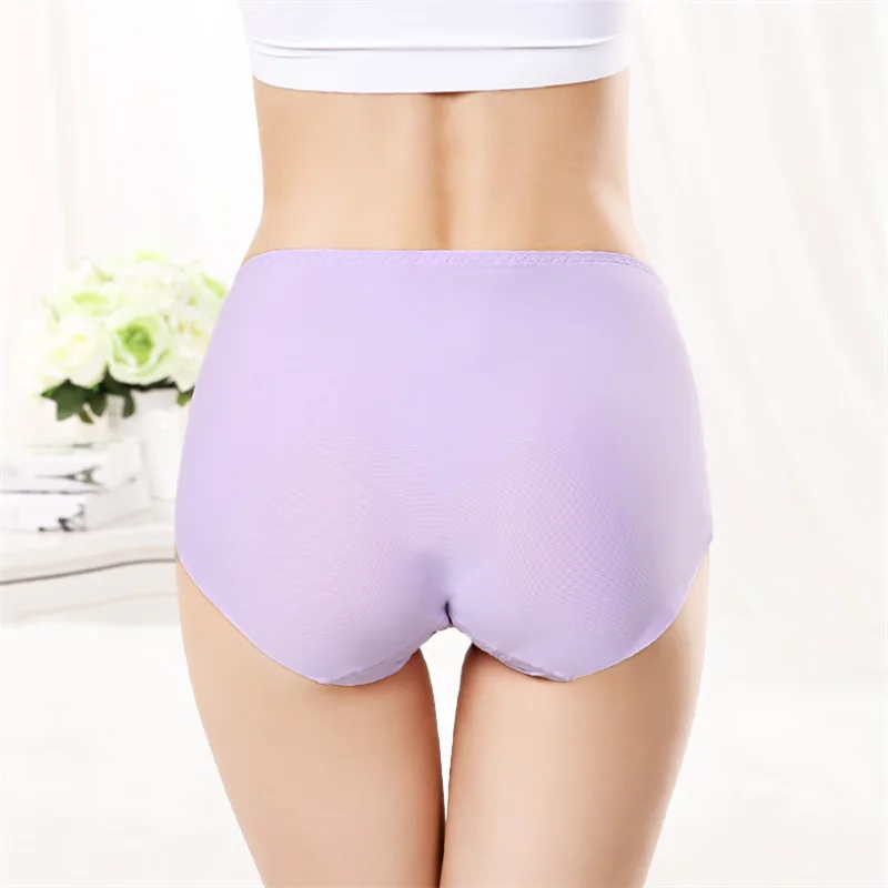 100KG Girls Panties Ice Silk Lingerie Elastic Briefs Underpant трусы Female Special For You Breathable Underwear трусы женские