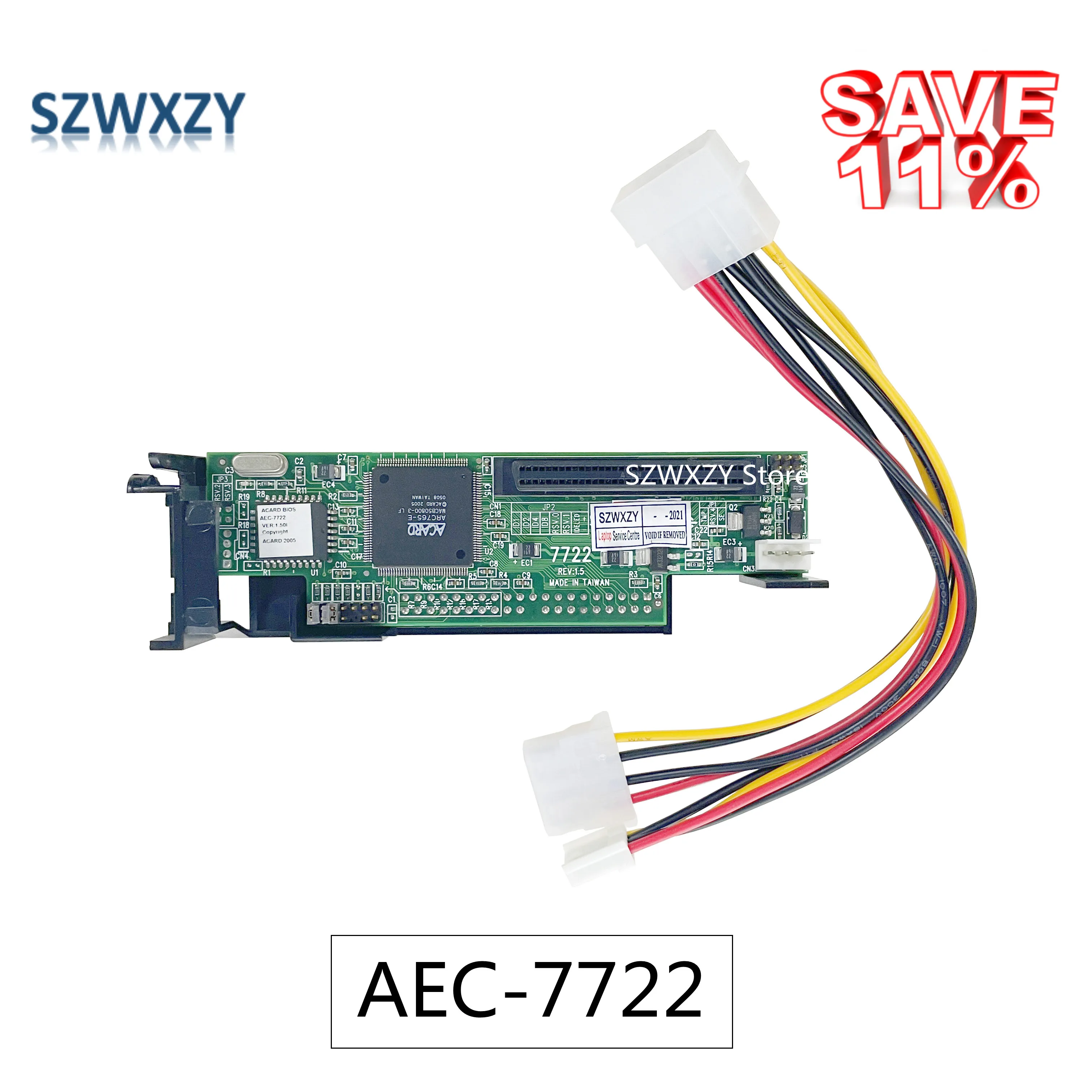 SCSI-IDEブリッジ+新品HDD付き オリジナルAEC-7722 ideにscsi 68ピンideにlvd scsiブリッジアダプタ