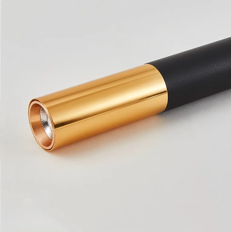 Smart Dimmable LED Chandelier Long Tube Light Kitchen Island Restaurant Shop Bar Decoration Cylinder Chandelier Kitchen Light