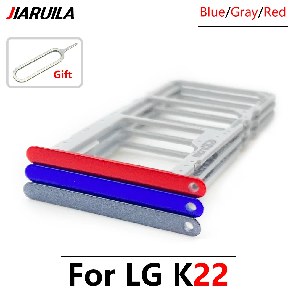 Bandeja do cartão SIM para lg k22, k42, k52, k62, k41s, k51, k61, peças de reposição, novo