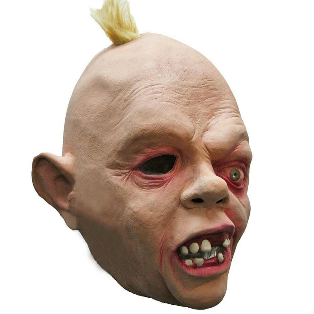 New Adult Horror Eyed Squint Strange Headgear Shaped Cos Zombie Ghost Mask Scary Haunted House Halloween Party Props