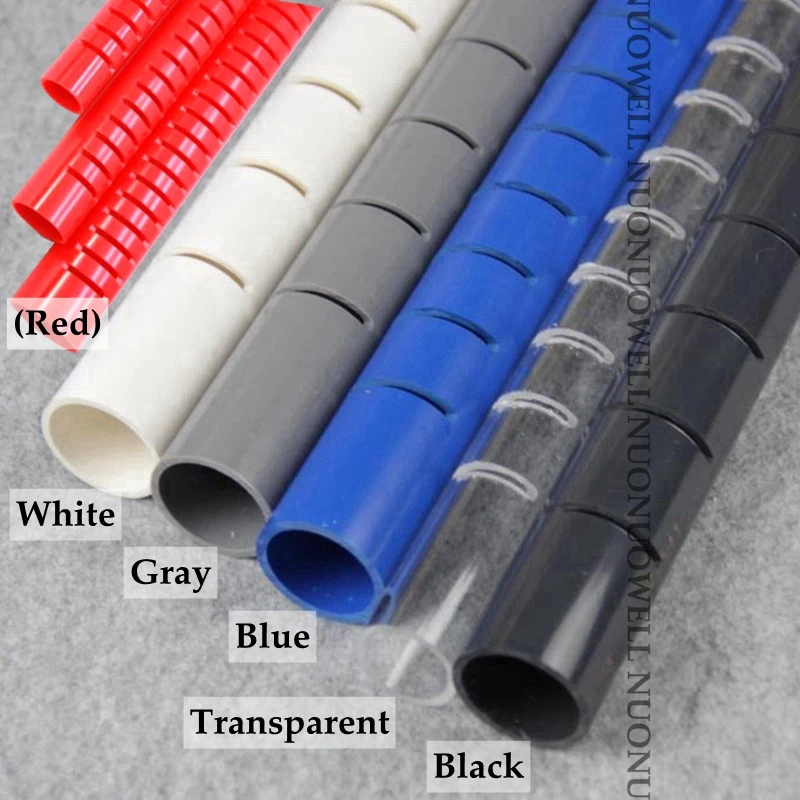 6 Colors 20~63mm Fish Tank Rain Pipe Drip Water Tube Downcomer Cess-Pipe Aquarium PVC Pipe Filter Accessories Drain Deluge Pipe