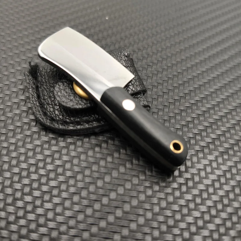 Dropship brelok z ostrym ostrzem ze stali nierdzewnej heban uchwyt Mini EDC nóż obieraczka do obierania codziennie przenośna kieszonkowa nóż