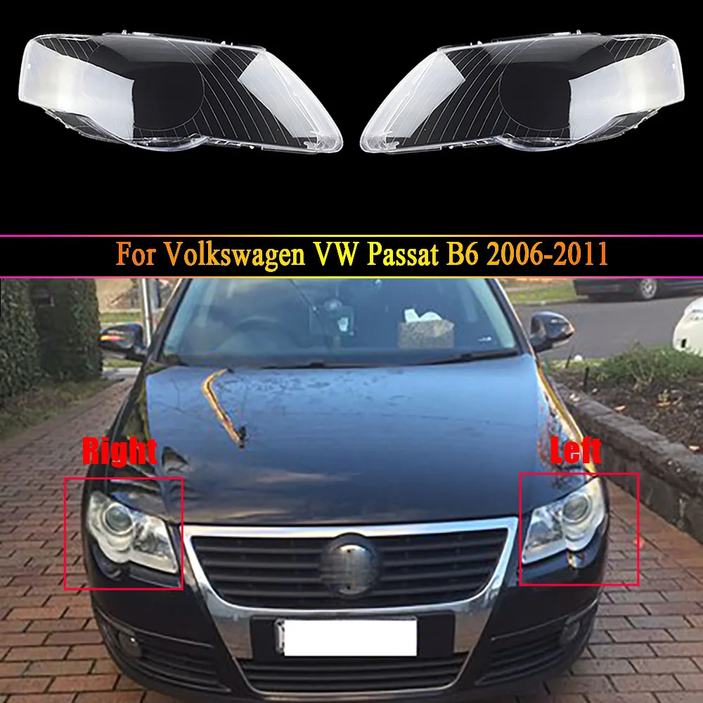 

Headlamp Lens For Volkswagen VW Passat B6 2006 2007 2008 2009 2010 2011 Headlight Cover Replacement Front Car Light Auto Shell