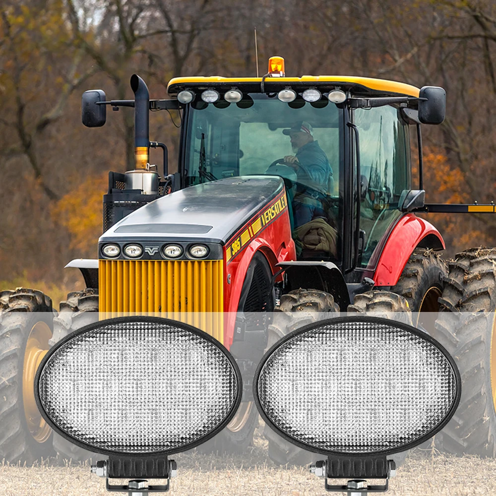 Oval 65W Rear Cab Work Light 12V 24V Led FloodLamp For Versatile Tractors 190, 220, 250, 260, 285, 290, 305, 310, 340, 375, 400+