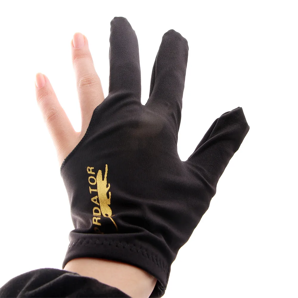 1pcs Smooth Left Hand Lycra Fabrics Gloves Three Finger Separate-finger Glove Billiard Accessories