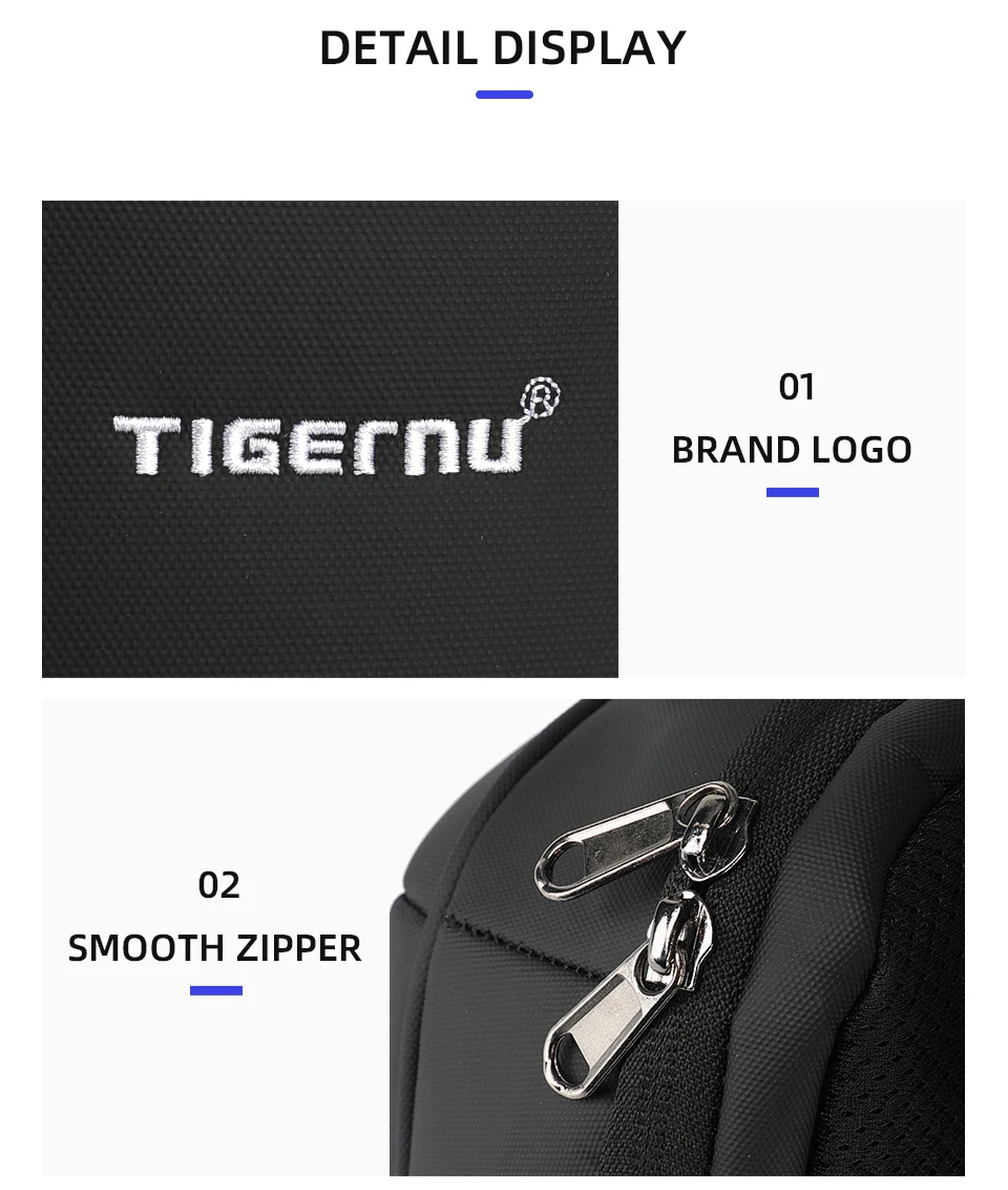 Tigernu Mode Männer Hohe Qualität Umhängetasche Spritzwassergeschützte Brust Tasche Anti-diebstahl USB Lade Casual Brust Tasche Männlichen Tasche – Detail 17