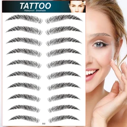 4D Water-based Hair-liked Authentic Eyebrow Tattoo Sticker Waterproof Cosmetics Long Lasting Makeup False Eyebrows Stickers