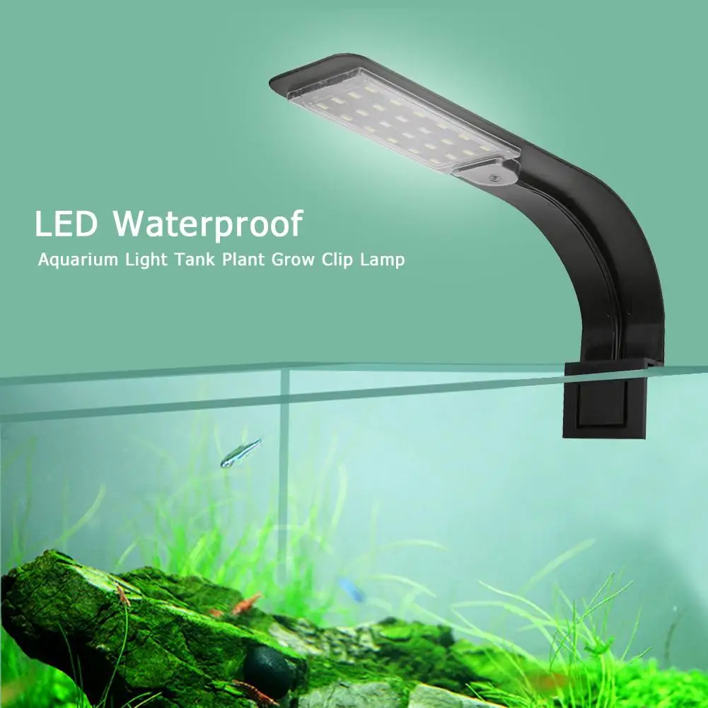 Super Slim Waterproof LED Aquarium Light 10W Freshwater Aquatic Plant Lighting plants Grow Lights Clip-on Lamp For Fish Tank