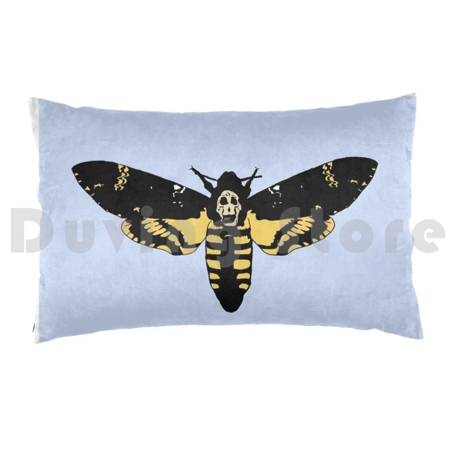 Death's Head Hawk Moth Pillow Case Printed 50x75 Animal Animal Fur Pattern Moth Hawkmoth Hawk Moth Silence