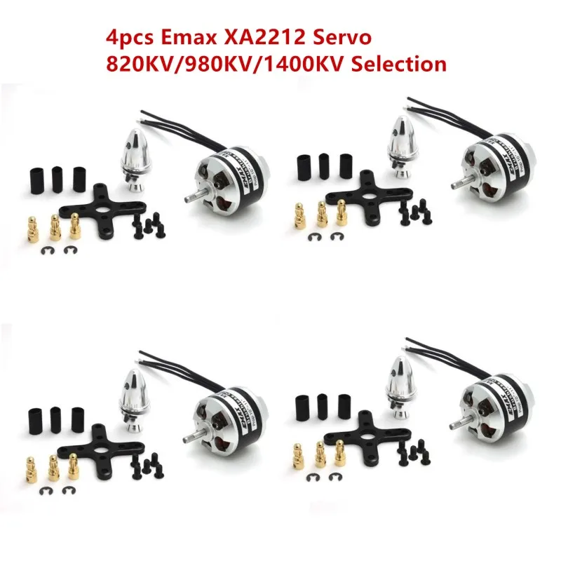 4set/lot Original EMAX Emax XA2212 820KV 980KV 1400KV 3S Brushless Motor for Mini 250 280 FPV Quadcopter Quadcopter