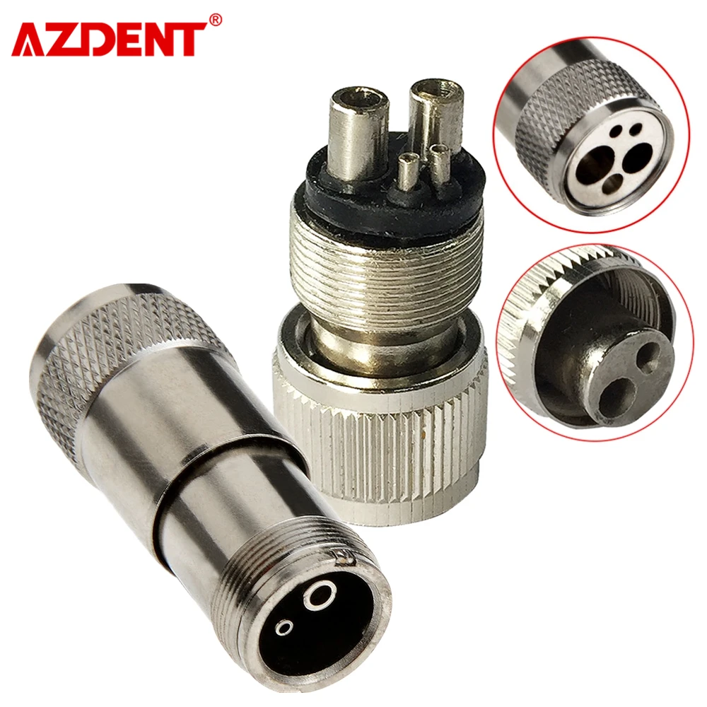 5PCS Dental Turbine Adapter from 2 Holes to 4 Holes and 4 Hole to 2 Hole Changer Connector Tool for Handpiece