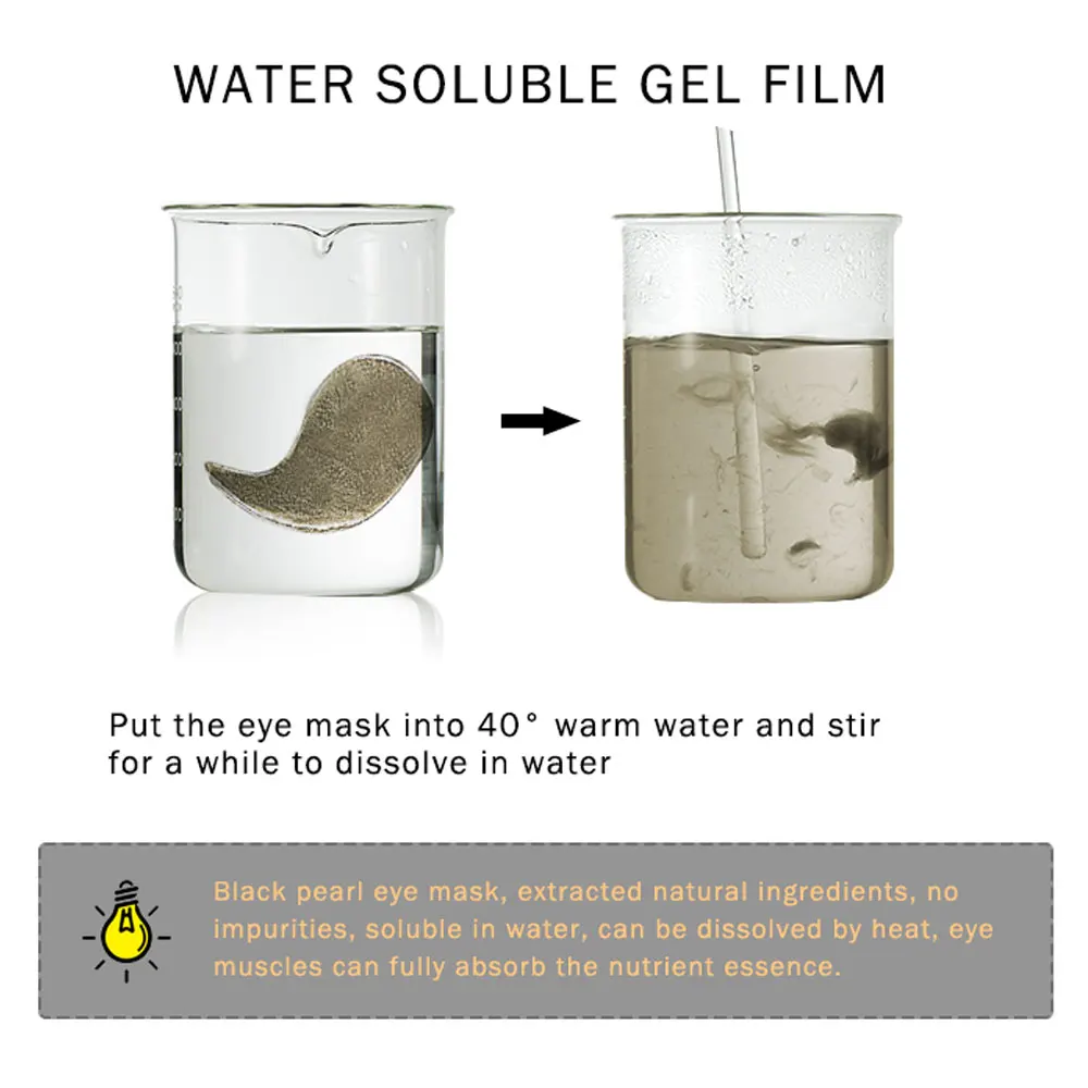 ARTISCARE قناع عين اللؤلؤ الأسود الكولاجين كريستال العين بقع 60 قطعة أكياس العين الهالات السوداء التجاعيد ترطيب العناية بالعين