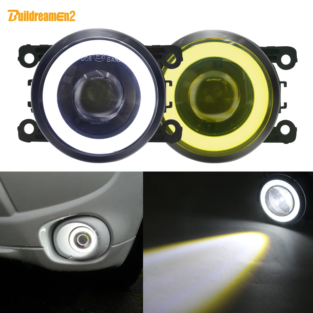 2 X Angel Eye Fog Light Car Front LED Fog Lamp DRL 12V For Subaru Forester WRX STI BRZ XV Legacy Justy Outback Impreza Levorg