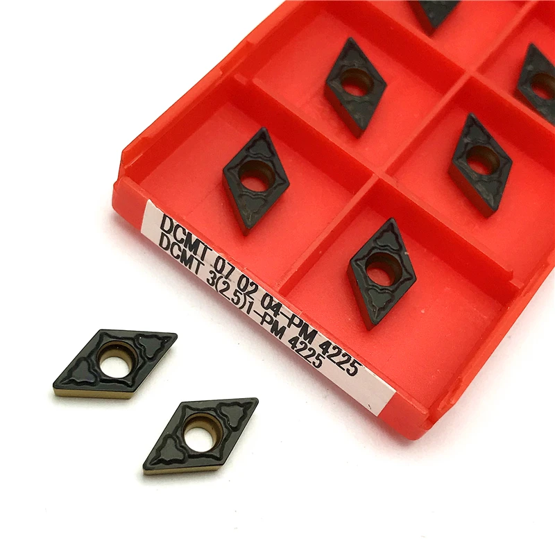DCMT070204 PM4225 Carbide Chèn Nội Bộ Dụng Cụ Xoay Cao Cấp Biến Lắp CNC Thép Xử Lý Tiện Dụng Cụ Cắt