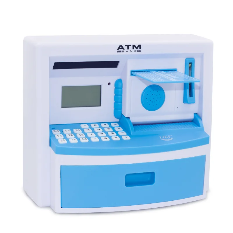 Safety Mini ATM Money Box Electronic Digital Piggy Bank Music Password Saving Coins Cash cofre Chinese Speech as Children Gift