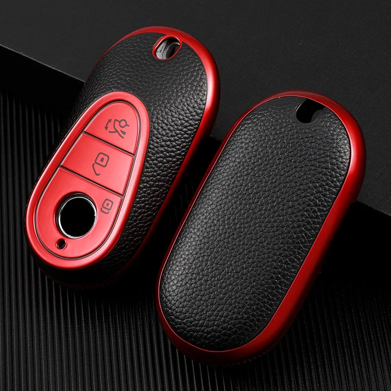 New Colorful TPU Leather Remote Key Cover Packet Case Holder Shell Accessories For Mercedes Benz w206 2022 2023 AMG