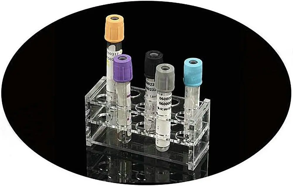 Imagem -02 - Limpar Orgânica Vidro 2ml ml 10 5ml de Sangue a Vácuo Tubo Perspex Rack para o Laboratório da Escola Pcs