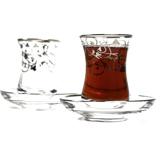 Pasabahce Babylonian Platinum Tea Set Classic Boy