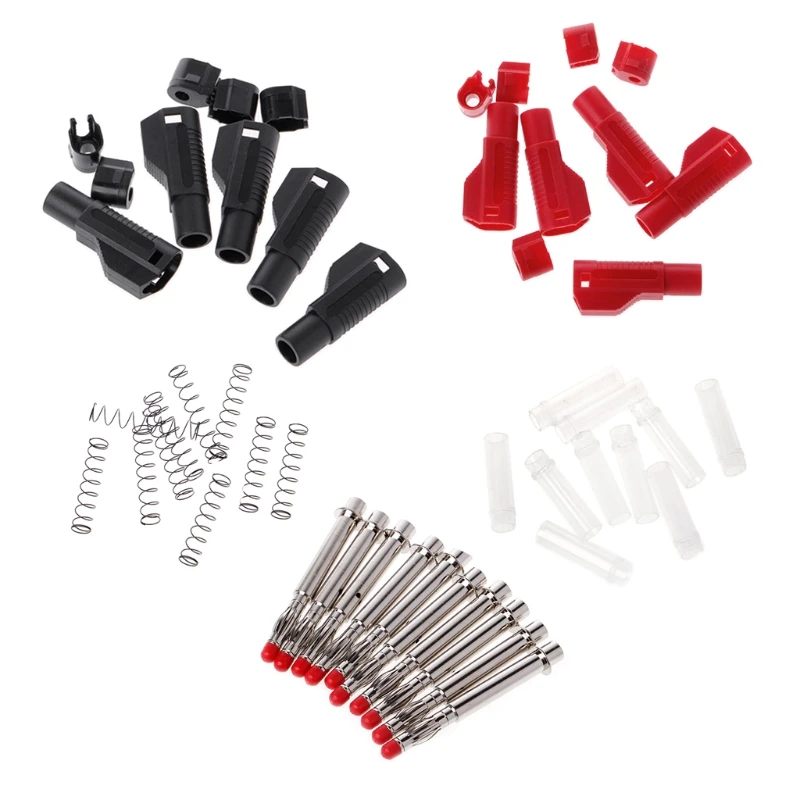 10 шт. 4 мм Штекерный выдвижной оболочка Штабелируемый разъем для проволоки банана