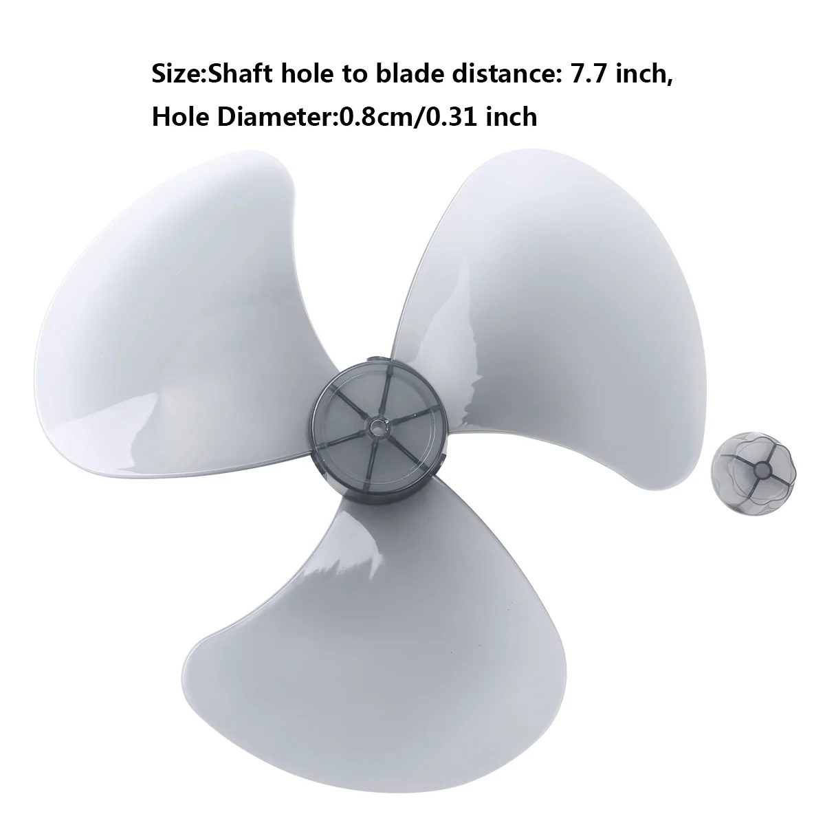 Hélice de ventilateur 16 pouces, plastique domestique, trois feuilles avec écrou de ventilateur pour ventilateur de Table, fournitures amovibles à